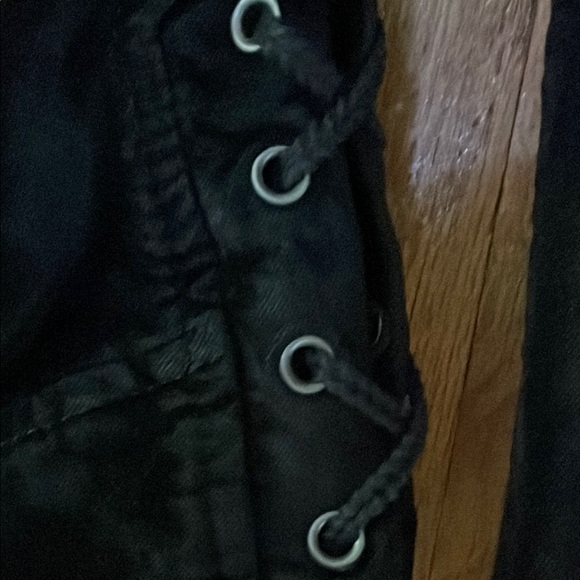 Free People NWT Black Women's Size Medium Jacket with Lace-Up Details - Picture 5 of 16